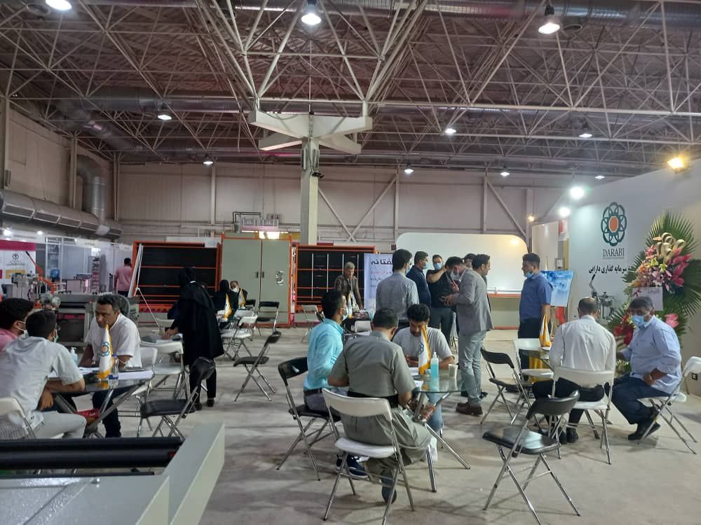 karen machine's booth in the exhibition