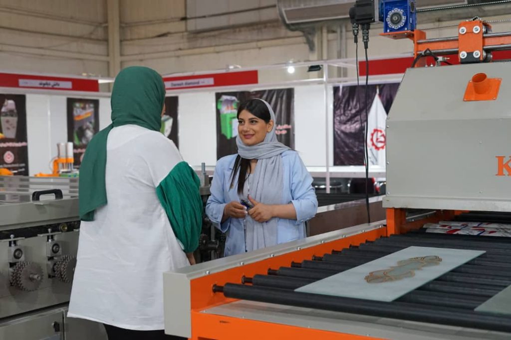 karen machine's booth in the exhibition