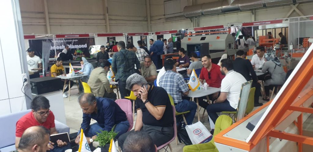 karen machine's booth in the exhibition